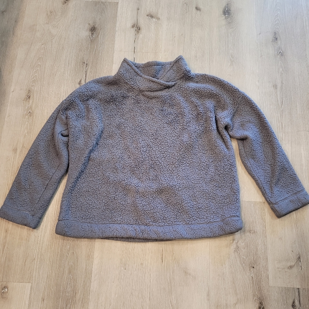 Jane and Bleecker Lounge Sherpa Pullover Sweater Sz Medium